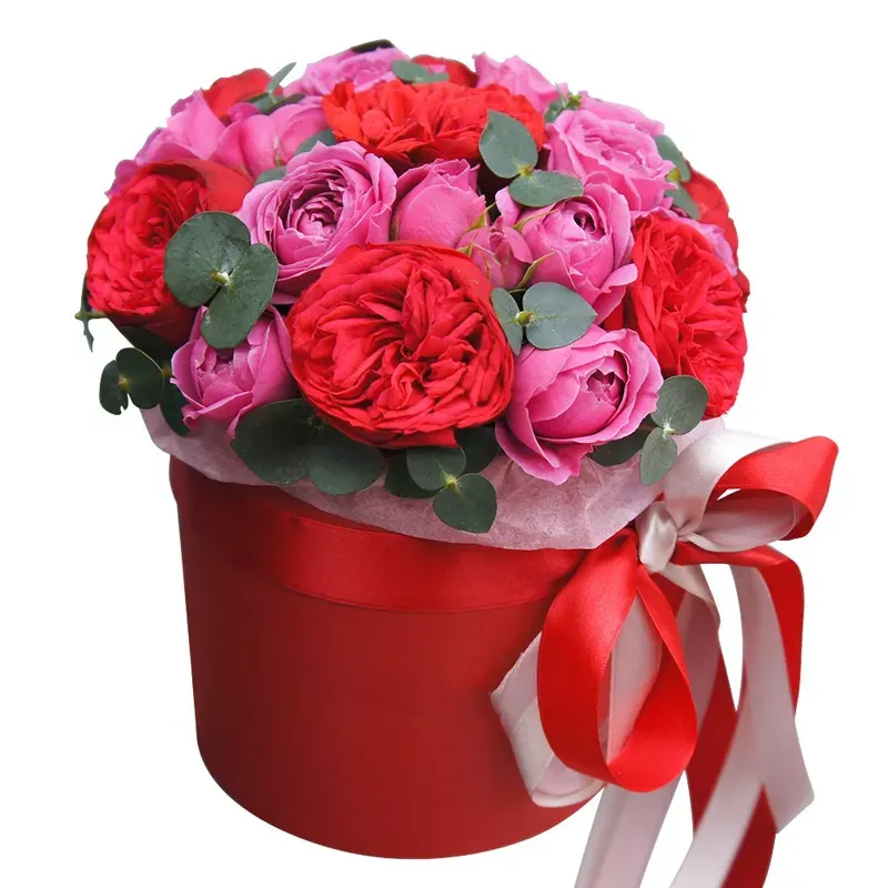 Цветы в коробке «Фиолетовый рассвет»