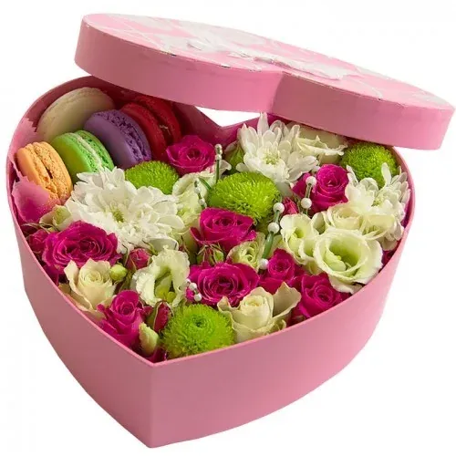 Цветы в коробке «Свежий бриз»